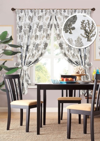 Комплект штор на тесьме Actinia - S 2 шторы 136x175см 2 подхвата