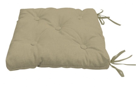 Подушка на стул с завязками 40x40 см Hosta цвет бежевый