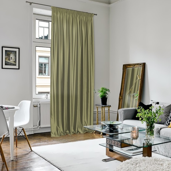 Портьера на тесьме "Lindor" 250x300 см зеленый