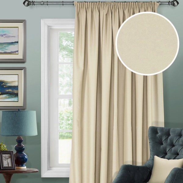 Штора на тесьме Блэкаут "Blackout-S" 200х280 беж