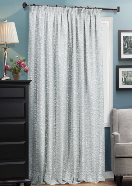 Портьера на тесьме "Domino" 220х270 серый