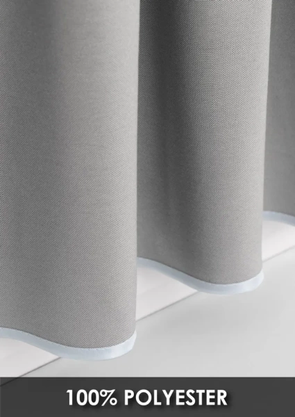 Карниз МИНИ 80см со шторами-кафе, Светлый графит