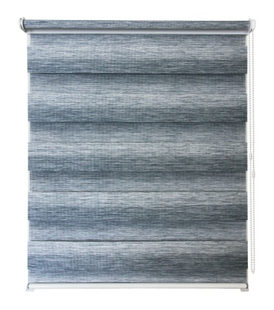 Рулонные шторы день ночь УЮТ Рафаэло цвет серо-голубой