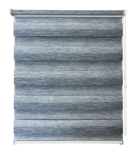 Рулонные шторы день ночь УЮТ Рафаэло цвет серо-голубой