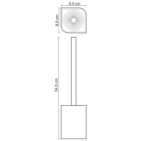 Щетка для унитаза Elba K-2727