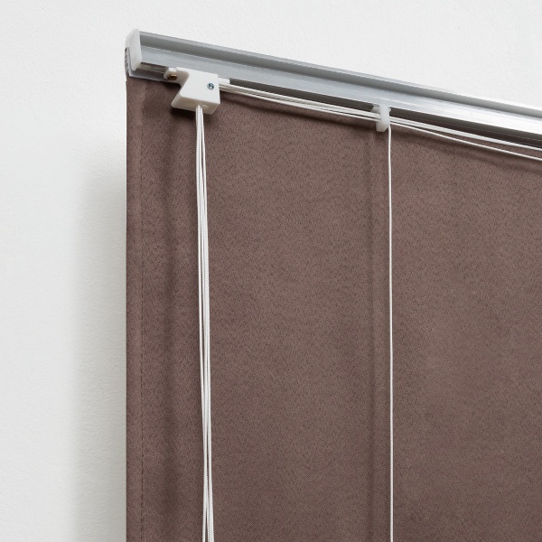 Римская штора с бахромой, Фортуна Blackout на ВМ, цвет коричневый