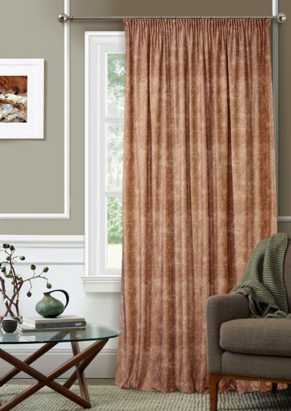 Штора на тесьме 136х270 см Barhan с подхватом цвет терракотовый