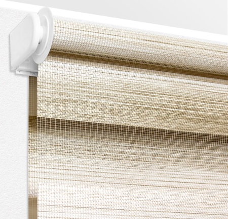 Рулонные шторы день ночь УЮТ Рафаэло цвет темно-бежевый