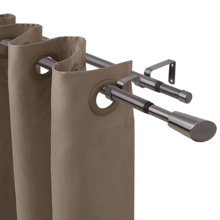 Карниз телескопический металлический двухрядный 160-300 см