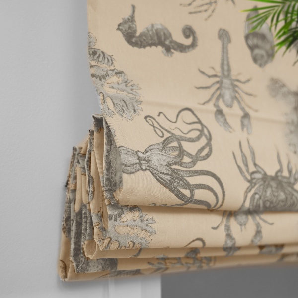 Римские шторы Одиссея на веревочном механизме бежевый