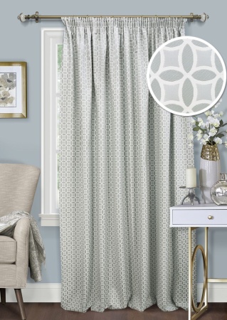 Штора на тесьме 220х270 см Lubawa с подхватом цвет серый