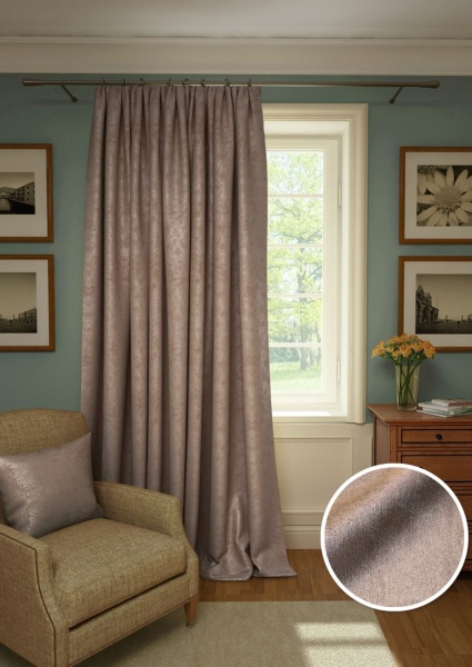 Штора на тесьме "Plain Lux-S", 200х280см с подхватом