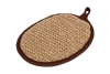Мочалка из рами, овальная с хлопком, 11х16 см, medium, для бани и сауны, без упаковки "Банные штучки"