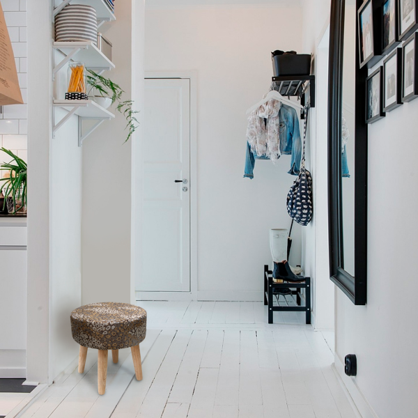 Пуф Stone круглый, цвет коричневый