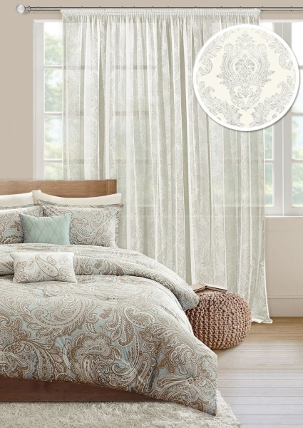 Тюль на тесьме 300х275 см Luisa цвет бежевый