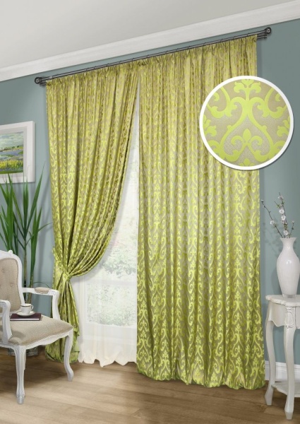 Комплект штор "Патрисия Patricia-S" 440х270 зеленый