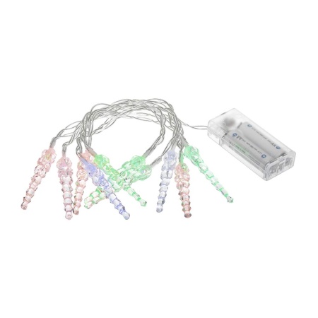Электрогирлянда светодиодная Vegas Нить Сосульки мультиколор 1.5 м