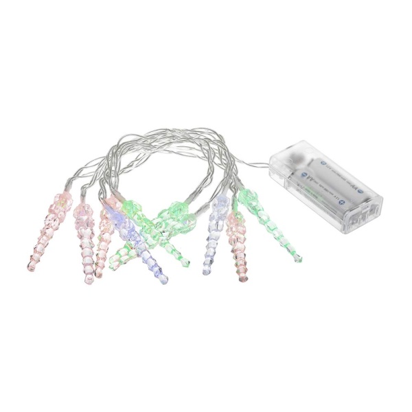 Электрогирлянда светодиодная Vegas Нить Сосульки мультиколор 1.5 м