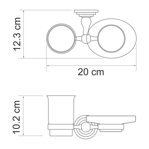 Держатель стакана и мыльницы Ammer K-7026