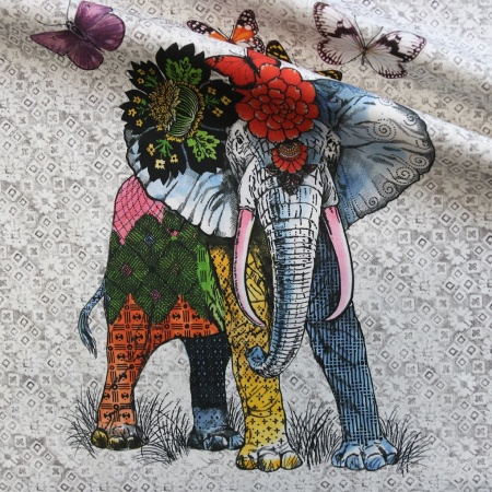 Портьерная ткань на отрез ширина 275 см Лонета COJIN ELEPHANT