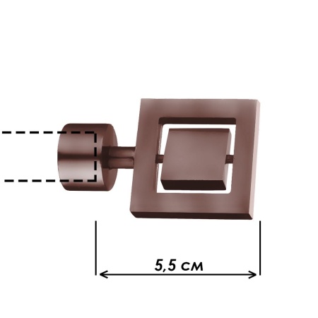 Наконечник "Геометрия", Коньяк , Ø16мм