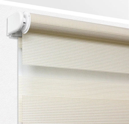 Рулонные шторы день ночь Канзас цвет лён