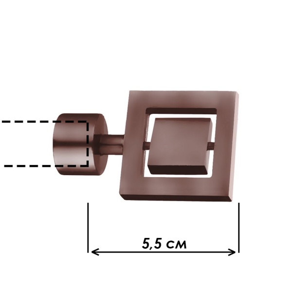 Наконечник "Геометрия", Коньяк , Ø16мм