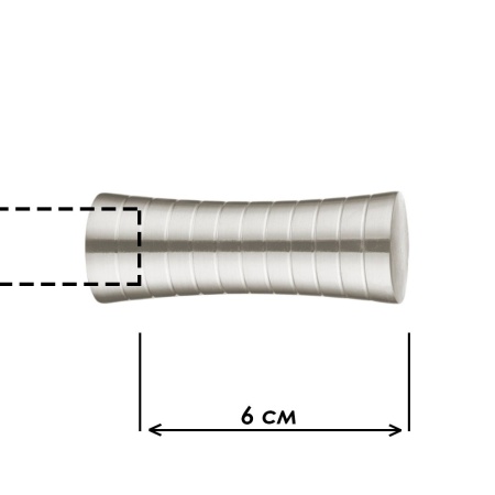 Наконечник "Ладья", Матовый никель , Ø16мм