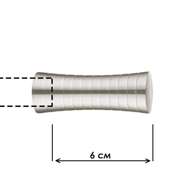 Наконечник "Ладья", Матовый никель , Ø16мм