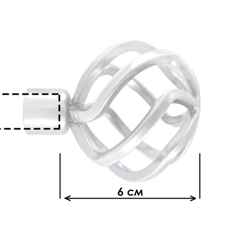 Наконечник "Шар плетеный", Жемчуг , Ø16мм