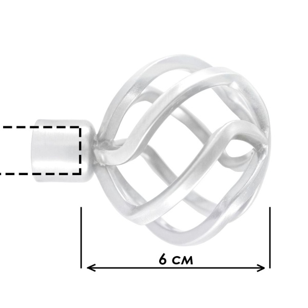 Наконечник "Шар плетеный", Жемчуг , Ø16мм