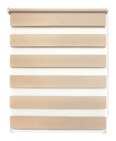 Рулонные шторы день ночь УЮТ Сальса цвет бежевый