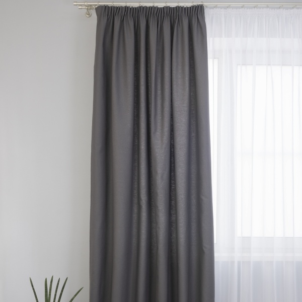 Штора на тесьме 160х270 см Sahara с подхватом цвет графит