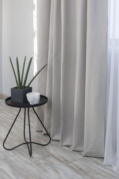 Штора на тесьме 160х270 см Sahara с подхватом цвет папирус