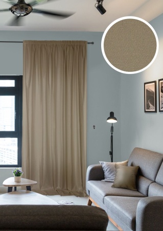 Штора на тесьме "Caprise" 200х270 коричневый