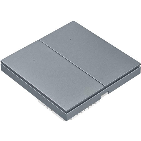Умный Zigbee выключатель ROXIMO, двухкнопочный, серый, SZBTN01-2S