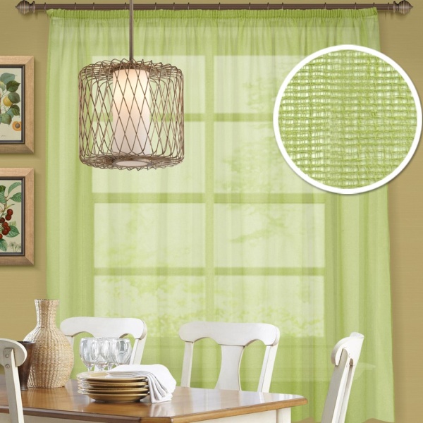 Basicos-M, штора для кухни 285х175 зеленый