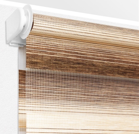 Рулонные шторы день ночь УЮТ Рафаэло цвет коричневый