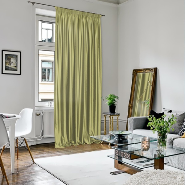 Портьера на тесьме "Lindor" 250x300 см цвет зеленый