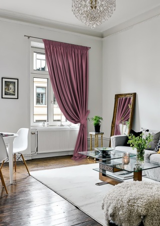 Портьера на тесьме "Lindor-SH" 200х280 розовый