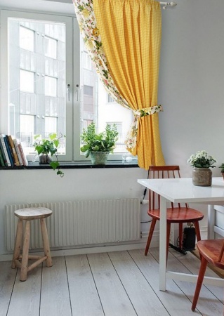 Штора на тесьме "Sun Kimberly" 175x175 желтый