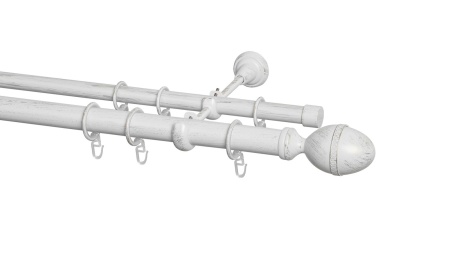 Карниз двухрядный, наконечник Фаберже, Белое золото ампир, Д28