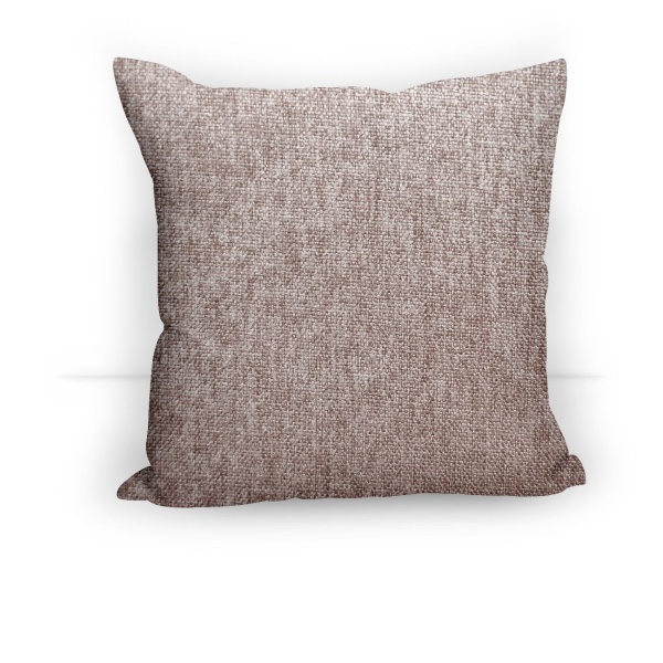 Подушка декоративная на молнии 40х40 см Шенилл цвет нюдовый