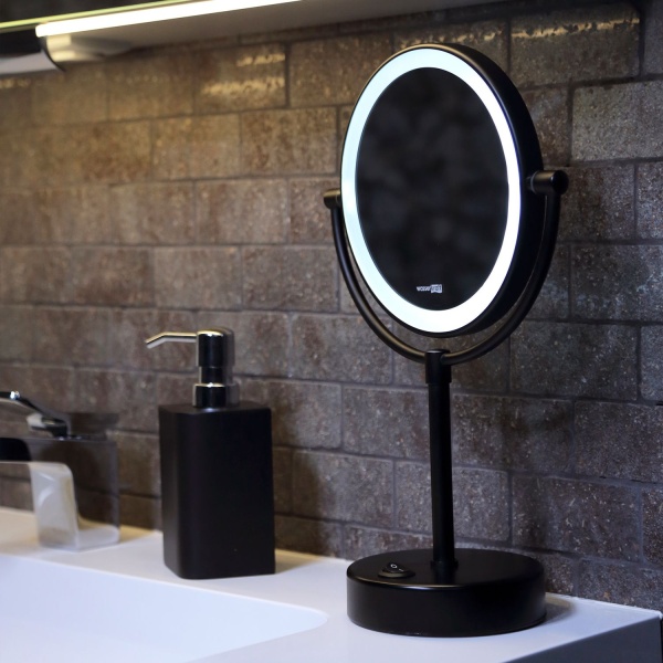 Зеркало с LED-подсветкой двухстороннее, стандартное и с 3-х кратным увеличением