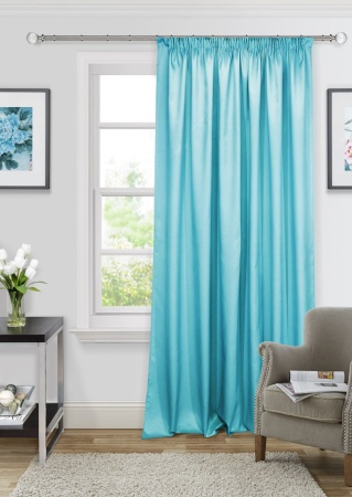 Портьера на тесьме 220х270 см Elektro цвет ярко-голубой