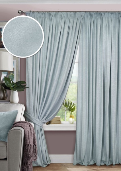 Комплект штор на тесьме "Pudra" 200х270 голубой