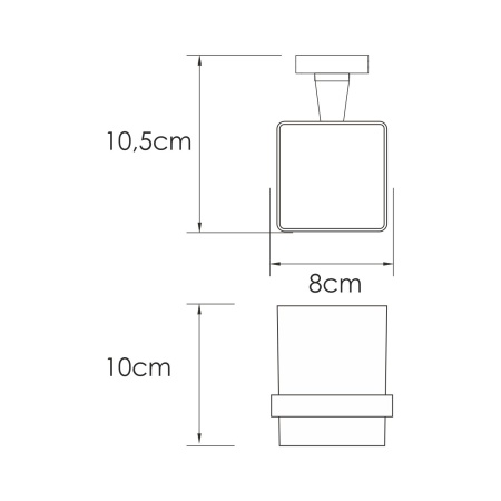 Подстаканник одинарный Rhin K-8728