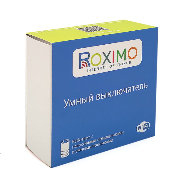 Умный выключатель ROXIMO сенсорный, однокнопочный, черный
