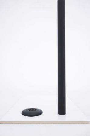 Карниз для ванной 120x90см (Штанга 20мм) Г-образный, угловой. Усиленный. Черный