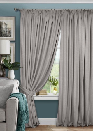 Комплект штор на тесьме "Pudra" 200х270 светло-серый